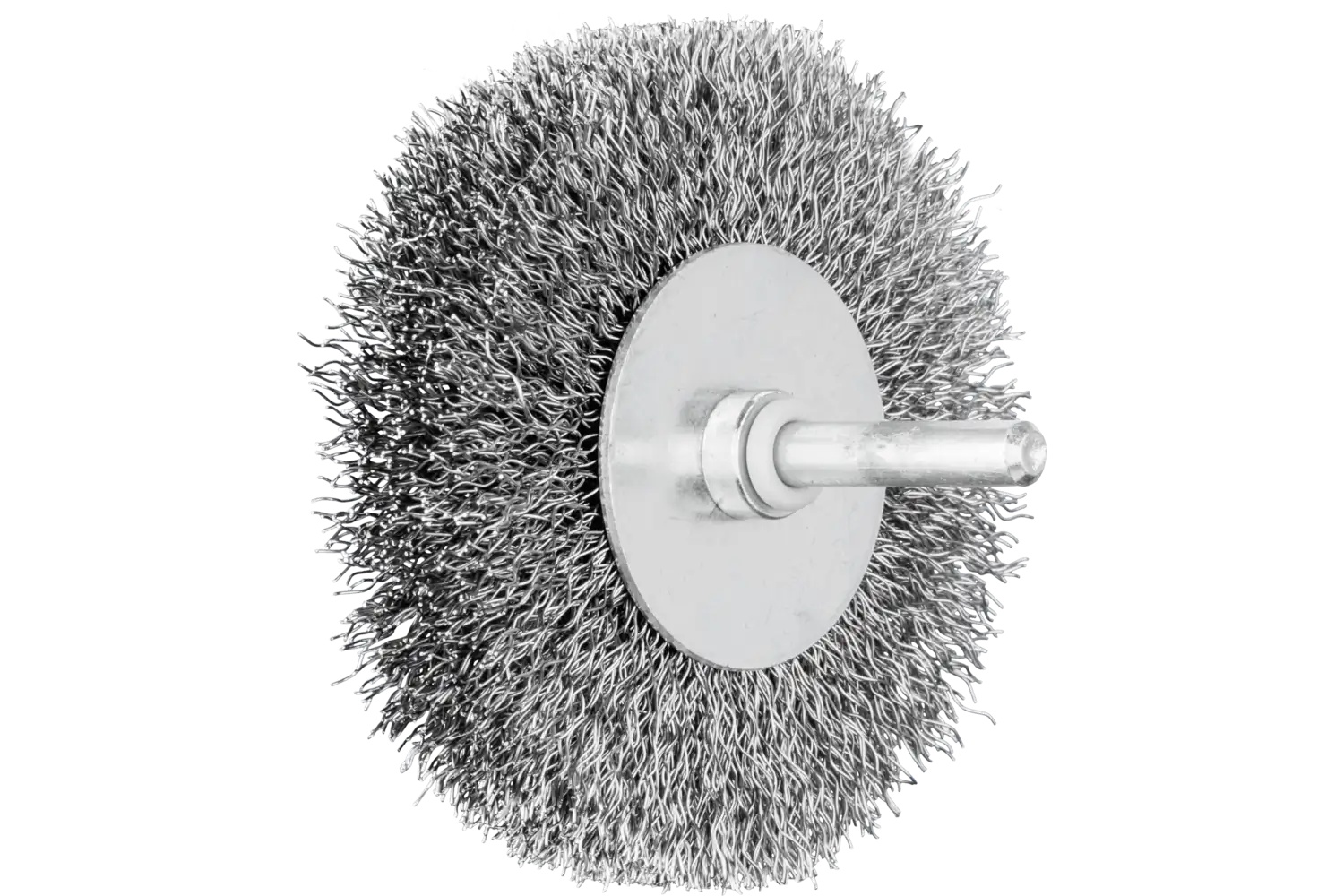 Picture of Pferd Crimped Mounted Wheel Brush 3" Dia. .012 Carbon Steel 1/4" Shank